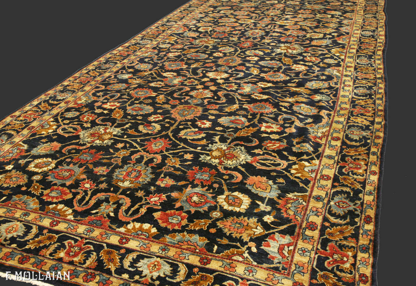 Tapis Persan Antique Saruk Mohajeran n°:92116590